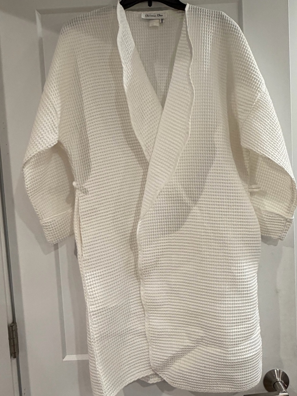 Vintage Dior White Waffle-Knit Robe
